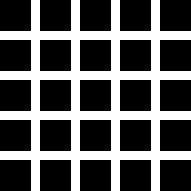 Are there grey spots at the intersection of the black squares?